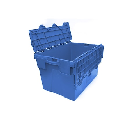 LAR PLASTICS Box Tote, 23-2/5" X 15-7/10" X 14-3/10"H, Sustainable Plastic, Blue ALC BOX 6437